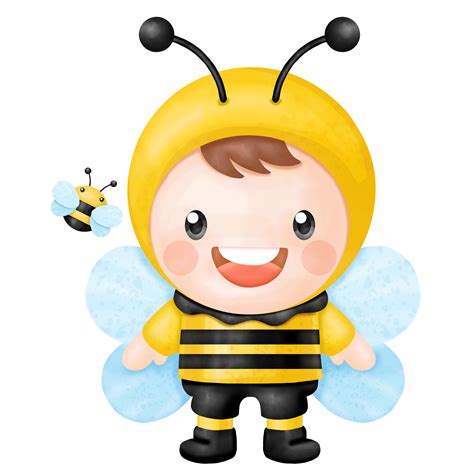 Baby Honey Bee Watercolor Clipart 11026786 PNG