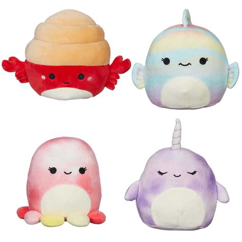 Squishmallows Official Kellytoy Set Of 8 5 Inch Sea Squishmallows