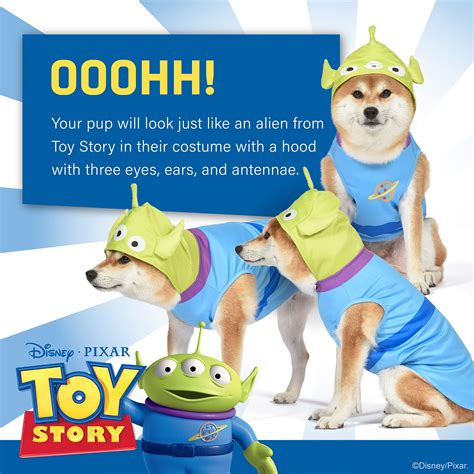 Snapklik Disney For Pets Halloween Toy Story Aliens Costume