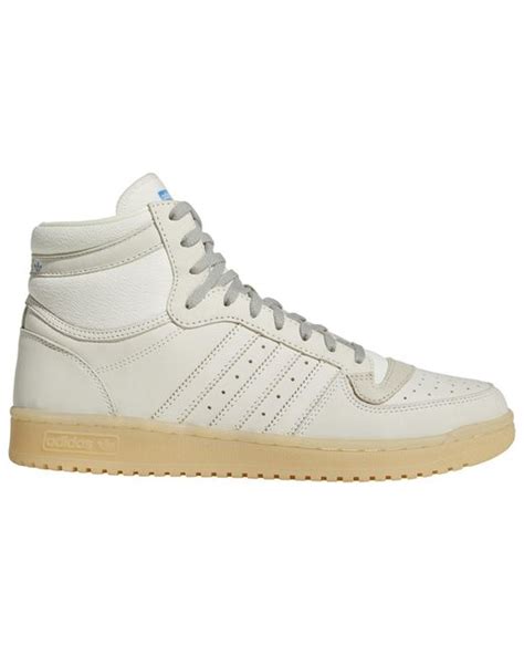 Adidas Top Ten Basketball Shoes In Cream Brown White For Men Lyst