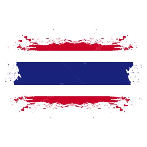 Gambar Bendera Thailand Dalam Sapuan Kuas Vektor Gratis Bendera