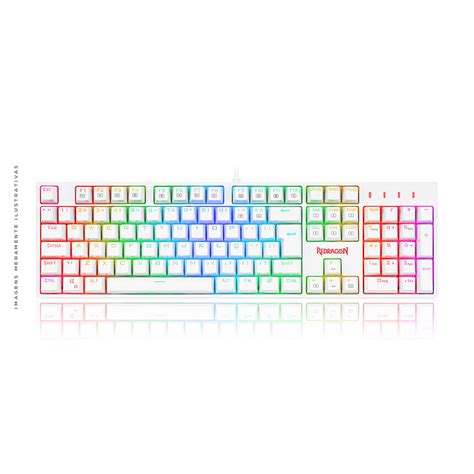 Teclado Óptico Mecânico Gamer Redragon Surara Pro RGB Techno Space