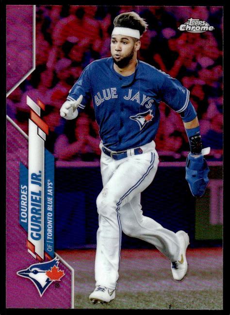 2020 Topps Chrome Pink Refractor 167 Lourdes Gurriel Jr Blue Jays