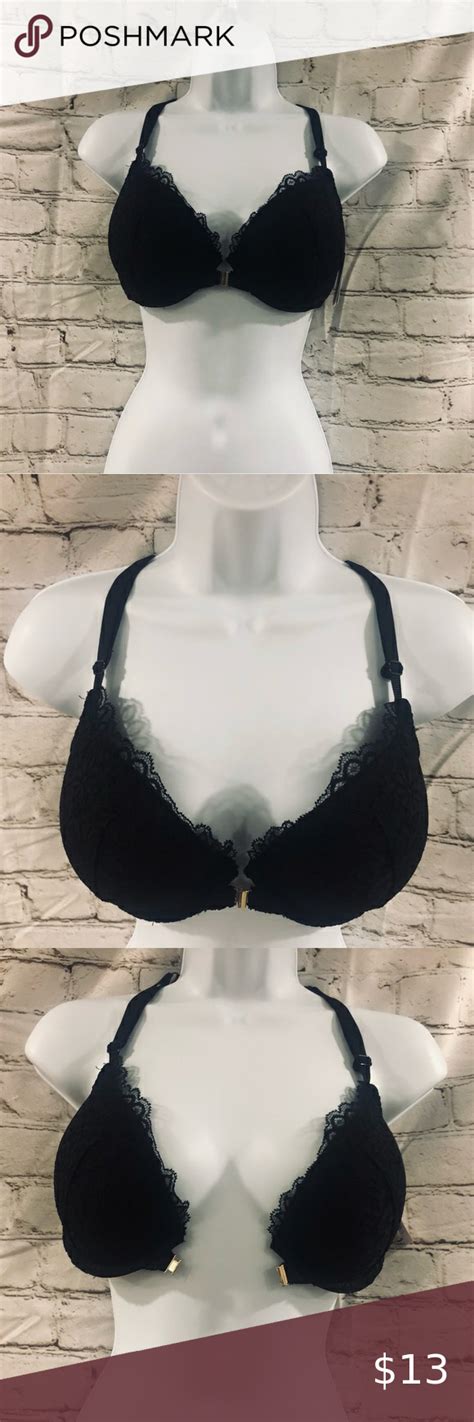 🎀auden🎀lace Push Up Demi Coverage Racerback Bra In Black 34d🎀 Racerback Bra Bra Push Up