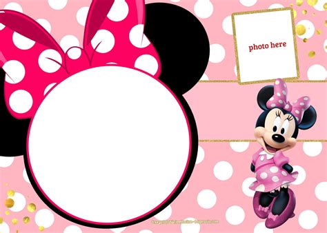 Minnie Mouse Card Templates Cardtemplate My Id