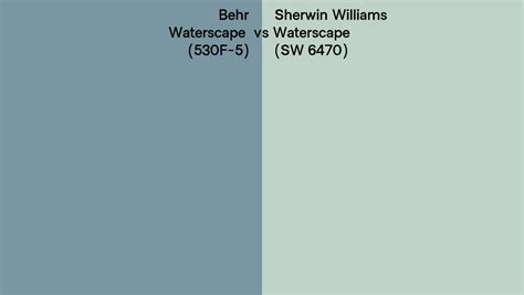 Behr Waterscape 530F 5 Vs Sherwin Williams Waterscape SW 6470 Side