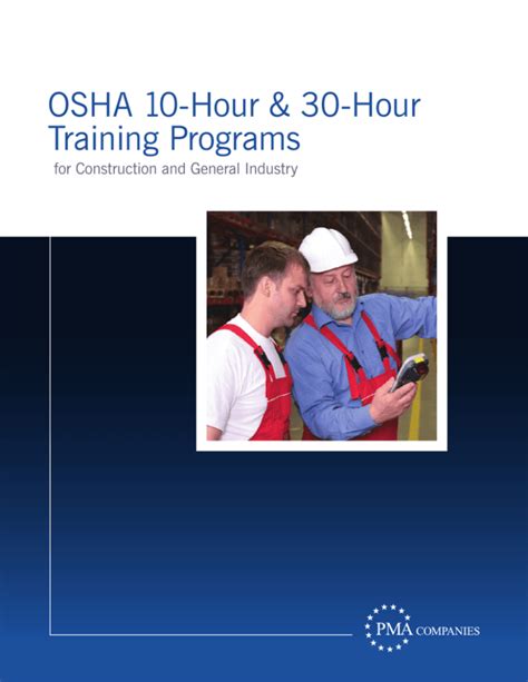 Osha 10 Hour And 30 Hour Training Programs