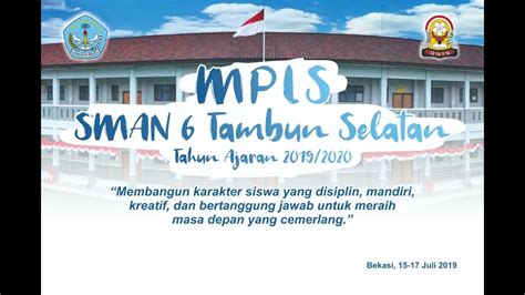 Mpls 2019 Sman 6 Tambun Selatan Youtube