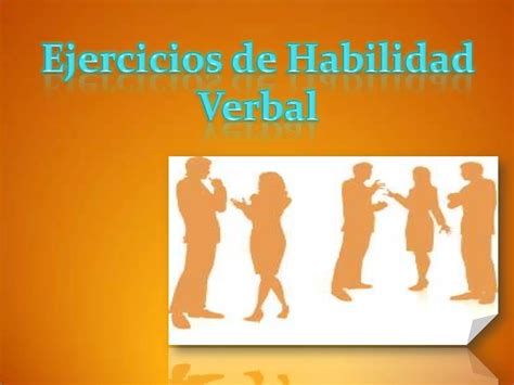 Ejercicios De Habilidad Verbal Presentación Ppt