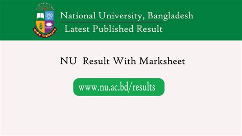 NU AC BD Results - National University, Bangladesh