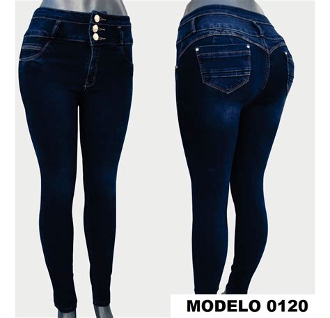 Jeans Mezclilla Dama Negro Strech Levanta Pompa En Mercado Libre