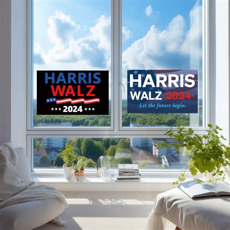 Kamala Harris Stickers 2 Pack 2024 President Vice President Car Truck Fridge Decal Bumper