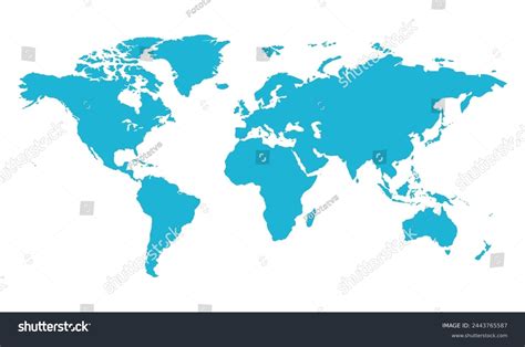 World Map High Resolution Vector Isolated On Royalty Free Stock