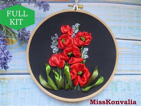 Silk Ribbon Embroidery KIT Beginner Craft KIT For Adult Diy Etsy