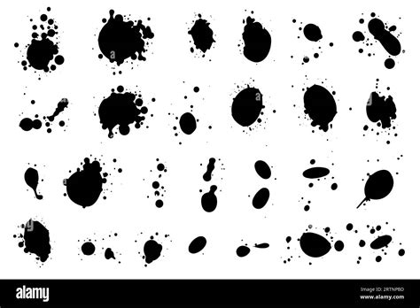 Grunge Ink Black Paint Splotch Splash Of Paints Spray Drops Staining