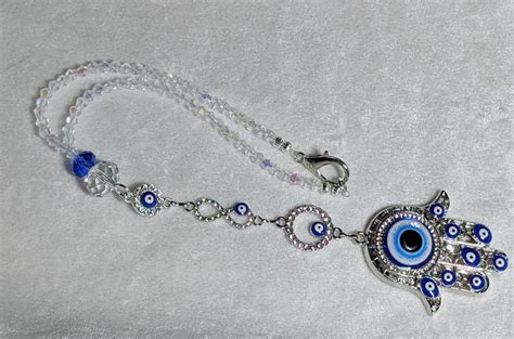 Hamsa Hand Evil Eye Rear View Mirror Charm Talisman Amulet Protection