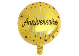 Ballon aluminium joyeux anniversaire étincelant or Ballons articles