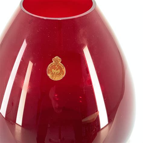 Holmegaard Red Glass Vase - the Ruby Series - Vampt Vintage Design