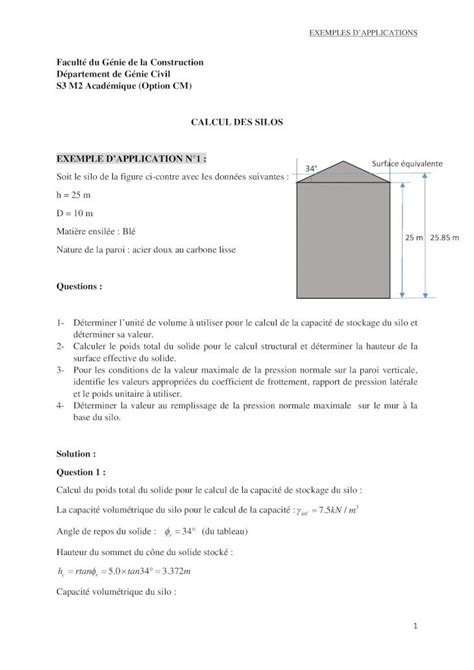 PDF Exemples De Clcul Des Silos DOKUMEN TIPS