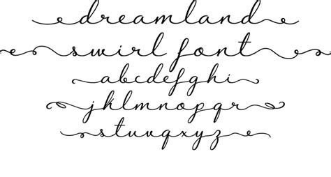 Dreamland Swirl Font So Fontsy