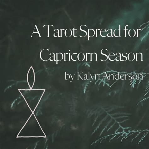 A Tarot Spread For Capricorn Season