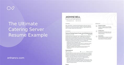 5 Catering Server Resume Examples Guide For 2023