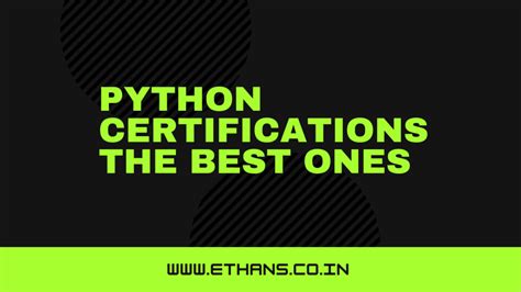 Python Certifications The Best Ones