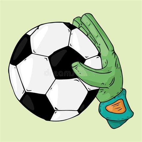 Cone Glove Goalkeeper Ilustra O Vetorial Da Luva De Goleiro Bola