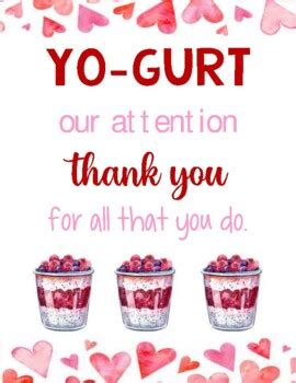 Teacher Appreciation Yogurt Parfait Bar Sign By Sanders Shares Shoppe