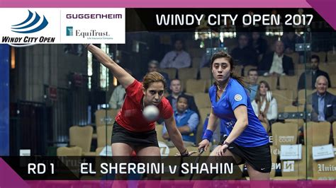 Squash El Sherbini V Shahin Windy City Open 2017 Rd 1 Highlights