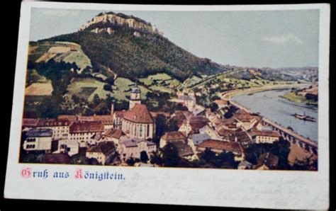 Ak Gru Aus K Nigstein Fortress K Nigstein Cityscape Church