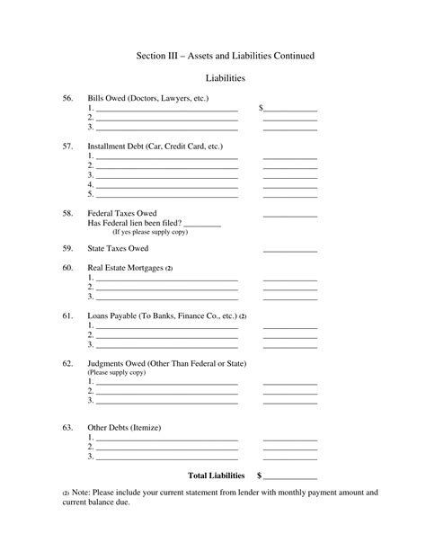 New Jersey Financial Statement Of Debtor Fill Out Sign Online And Download Pdf Templateroller