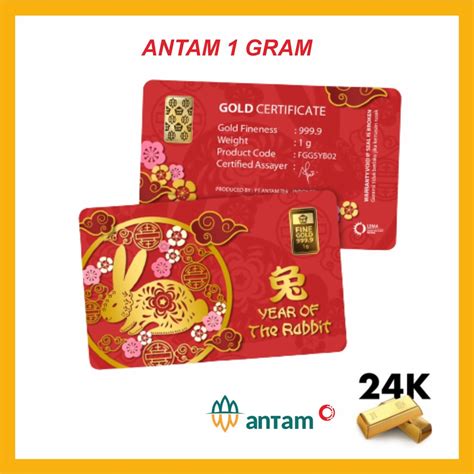 Jual Emas Logam Mulia Gram Antam Chinese New Year Angpao Kado Hadiah