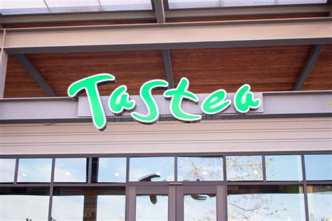 Long Beach, CA - February 18, 2023: the Tastea Store Front and Logo at ...