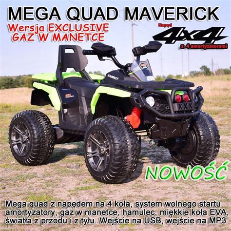 MEGA WIELKI QUAD MAVERICK Na Akumulator 4X4 Amorty 13602013907