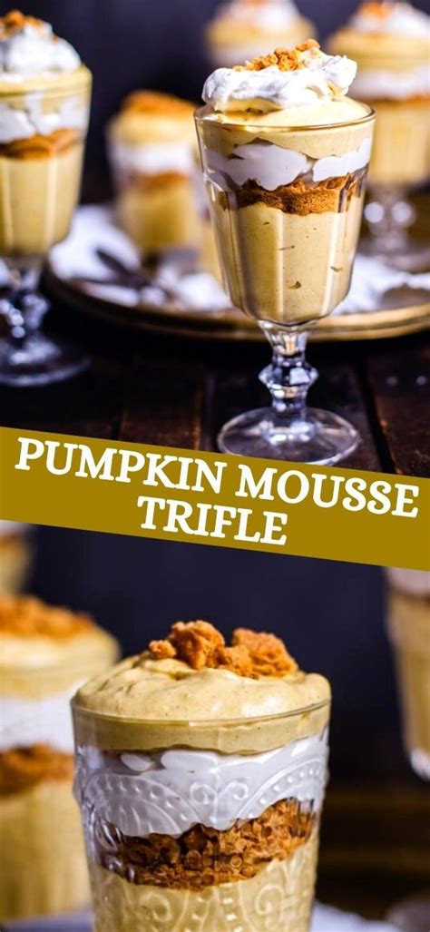 Pumpkin Mousse Trifle | Pumpkin mousse, Pumpkin spice dessert recipes ...