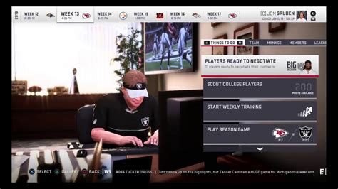 Madden Nfl 19 Connected Franchise 7 Users Week 12 Raiders 8 1 1