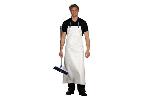 Rubber Apron White White Strauss