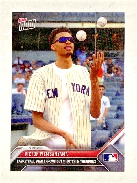 Victor Wembanyama Wemby Topps Now St Pitch Rookie Card Ebay