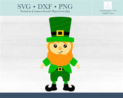 Cute Leprechaun Svg And Clipart St Patricks Day Etsy