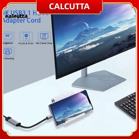 Calcutta สายเคเบิลวิดีโอ ความถี่สูง ปลั๊กแอนด์เพลย์ แปลง Usb3 ป้องกัน