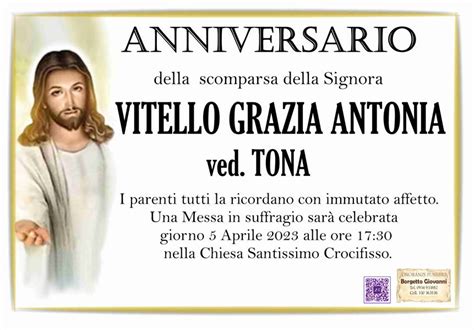 Funerali E Annunci Funebri A Bompensiere Grazia Antonia Vitello Funer