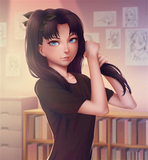 Anime Girl With Black Hair And Silver Eyes