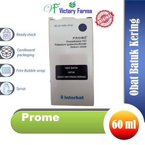 jual prome sirup  ml interbat obat batuk anak  dewasa shopee