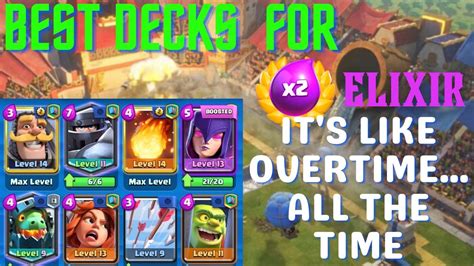 Best Decks For Double Elixir Challenge In Clash Royale 2x Elixir