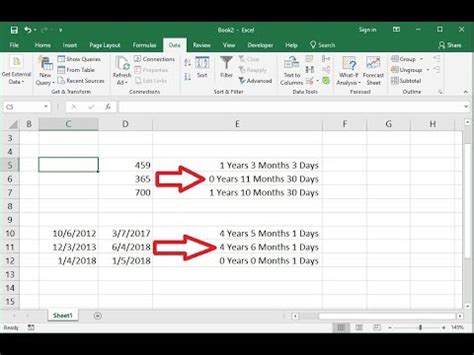 Convert Years To Days In Excel