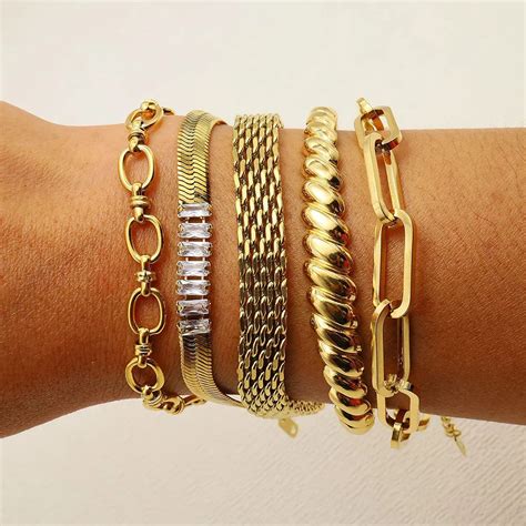 Creatieve Metalen Rvs Croissant Open Manchet Bangle Armband Voor