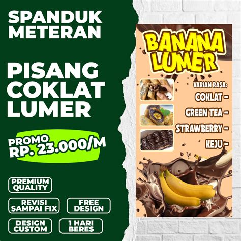 Jual Spanduk Pisang Coklat Lumer Banner Pisang Coklat Lumer Piscok