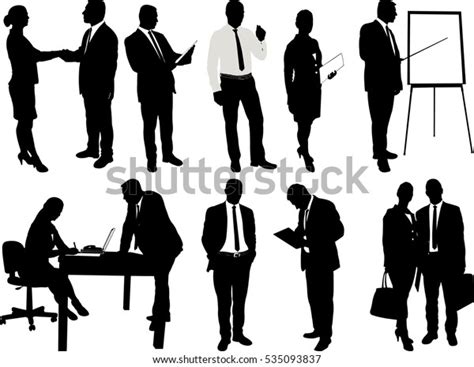 Business People Silhouettes Vector Stock Vector (Royalty Free) 535093837