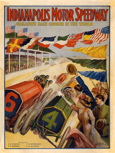 Indy 500 Vintage Automobile Poster Wall Art — Museum Outlets Vintage